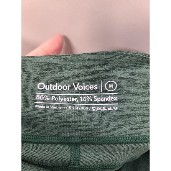 Outdoor Voices ¾ Warm-Up Crop Leggings Heathered Green Size M - Picture 3 of 3